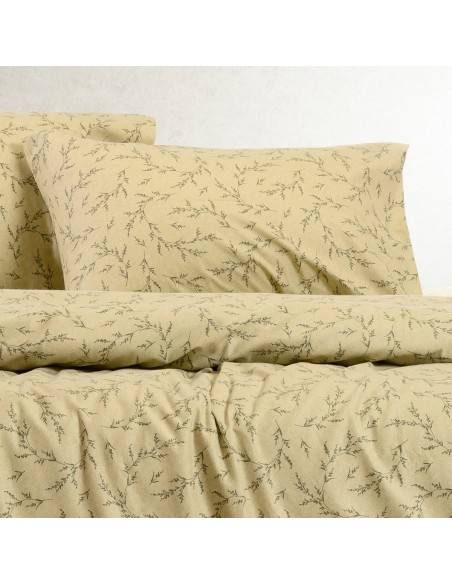 ΣΕΤ ΣΕΝΤΟΝΙΑ ΦΑΝΕΛΕΝΙΑ KING SIZE (Λ) POPPY PASTEL OLIVE (180X200+30)