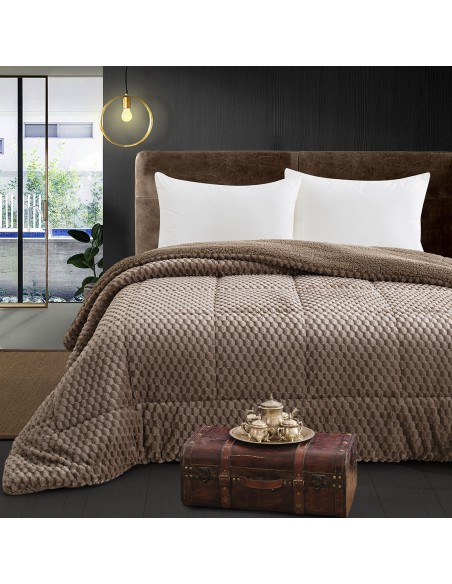 Beauty Home Κουβερτοπάπλωμα king size Art 12654 240x260 Μόκα Beauty Home Κουβερτοπάπλωμα king size Art 12654 240x260 Μόκα