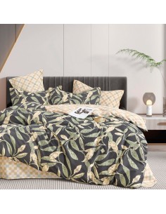 Beauty Home Σετ παπλωματοθήκη υπέρδιπλη Art 12287 Antonella 230x250 Ανθρακί