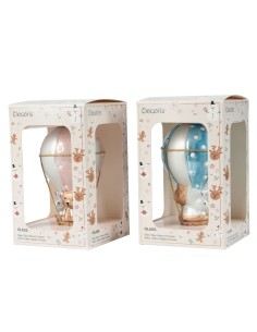 Beauty Home Γυάλινο Στολίδι Αερόστατο 6.7 x 6.7 x 12.5 cm  Γαλάζιο