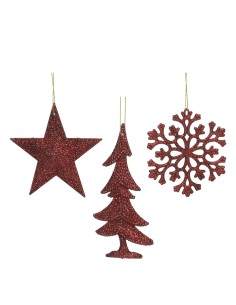 Beauty Home Μπορντό Στολίδι 0.8 x 10.5 x 10.5 cm  ΑΣΤΕΡΙ