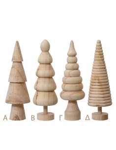 Beauty Home Ξύλινο δέντρο 6 x 6 x 15 cm  Β