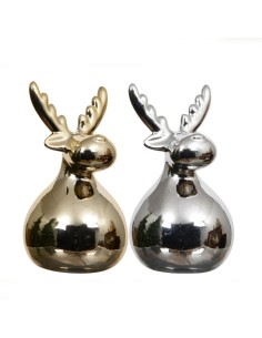 Beauty Home Πορσελάνινο Διακοσμητικό Τάρανδος 5.5 x 5.6 x 9.6 cm  ΧΡΥΣΟ