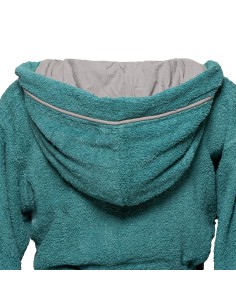 Beauty Home Μπουρνούζι με κουκούλα Art 3427 Πετρόλ S 2