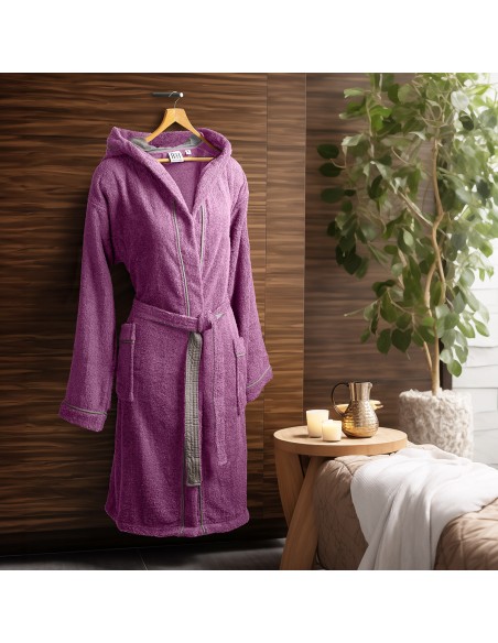 Beauty Home Μπουρνούζι με κουκούλα Art 3429 Μωβ S Beauty Home Μπουρνούζι με κουκούλα Art 3429 Μωβ S