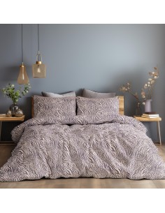 Beauty Home Σετ σεντόνια φανελένια υπέρδιπλα με λάστιχο Gogh Art 12334 170x200+32 Μόκα