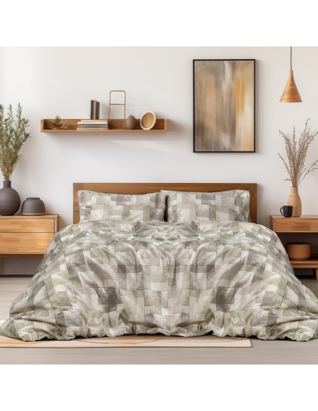 Beauty Home Σετ σεντόνια φανελένια υπέρδιπλα με λάστιχο Degas Art 12337 170x200+32 Πράσινο Beauty Home Σετ σεντόνια φανελένια υπέρδιπλα με λάστιχο Degas Art 12337 170x200+32 Πράσινο