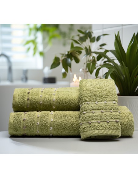 Beauty Home Σετ πετσέτες Art 3466 Σετ 3τμχ Πράσινο Beauty Home Σετ πετσέτες Art 3466 Σετ 3τμχ Πράσινο