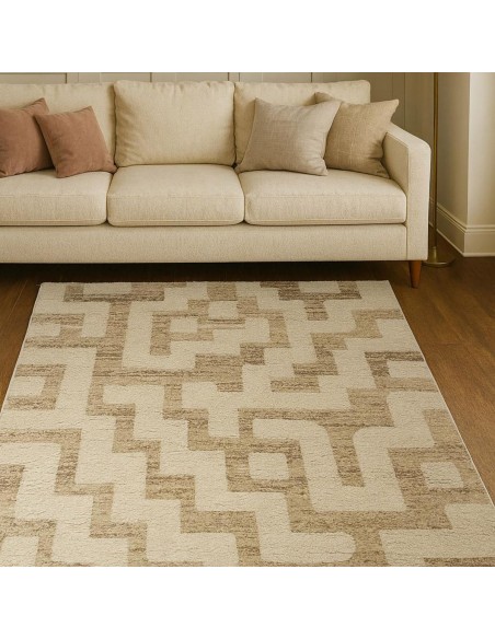 Beauty Home Χαλί Puffy Art 9657 133x190 Μπεζ