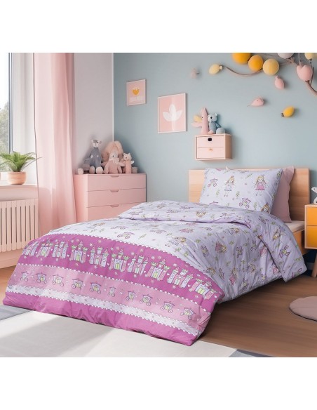 Beauty Home Σετ παπλωματοθήκη μονή Mirabelle Art 6233 160x240 Λιλά