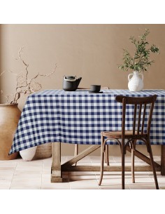 Beauty Home Επαγγελματικό τραπεζομάντηλο Checks Art Ε8013 Μπλε 145x180