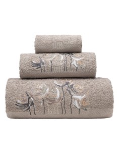 Beauty Home Σετ πετσέτες Art 3393 Σετ 3τμχ Γκρι