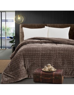 Beauty Home Κουβερτοπάπλωμα υπέρδιπλο Art 12515 220x240 Μόκα