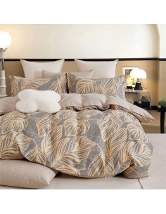 Beauty Home Σετ σεντόνια υπέρδιπλα με λάστιχο Art 12607 Andre 165x200+30 Γκρι