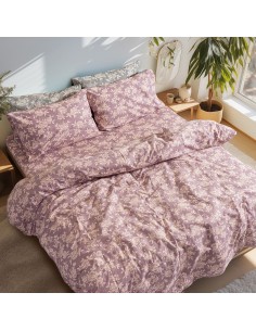 Beauty Home Σετ σεντόνια φανελένια μονά με λάστιχο Muscat Art 12635 105x200+32 Σάπιο Μήλο