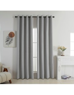 Beauty Home Κουρτίνα Full Blackout σκίασης με 8 κρίκους Elite Art 8392 Light Grey-Νο3 140x270 Ασημί