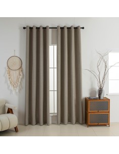 Beauty Home Κουρτίνα Full Blackout σκίασης με 8 κρίκους Elite Art 8392 Beige-Νο5 140x270 Μπεζ