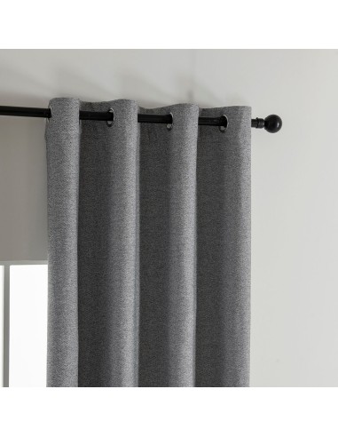 Beauty Home Κουρτίνα Full Blackout σκίασης με 8 κρίκους Elite Art 8392 Grey-Νο7 140x270 Σκούρο Γκρι