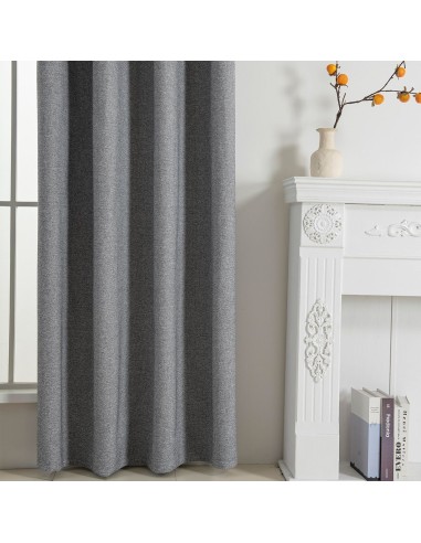 Beauty Home Κουρτίνα Full Blackout σκίασης με 8 κρίκους Elite Art 8392 Grey-Νο7 140x270 Σκούρο Γκρι