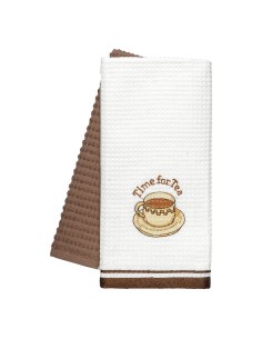 Beauty Home Ποτηρόπανα σετ 2τμχ Tea Art 8803 40x60 Μόκα