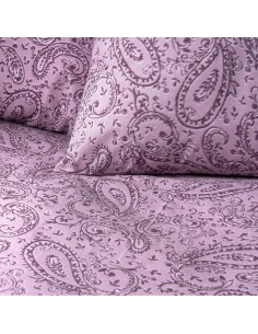 Beauty Home Σετ σεντόνια υπέρδιπλα με λάστιχο Aelia Art 12257 170x200+30 Λιλά 2