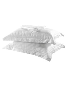 Beauty Home Ζεύγος μαξιλαροθήκες Dobby Cotton Rich Blend Art 1381 53x73+5 Λευκό