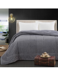 Beauty Home Κουβερτοπάπλωμα υπέρδιπλο Art 12524 220x240 Ανθρακί