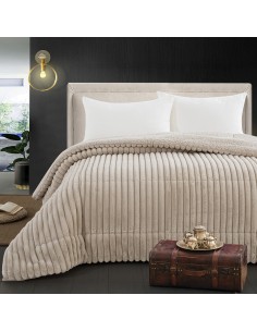 Beauty Home Κουβερτοπάπλωμα υπέρδιπλο Art 12525 220x240 Μπεζ