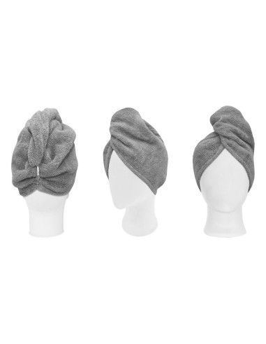 Beauty Home Πετσέτα μαλλιών Turban Art 3406 Γκρι