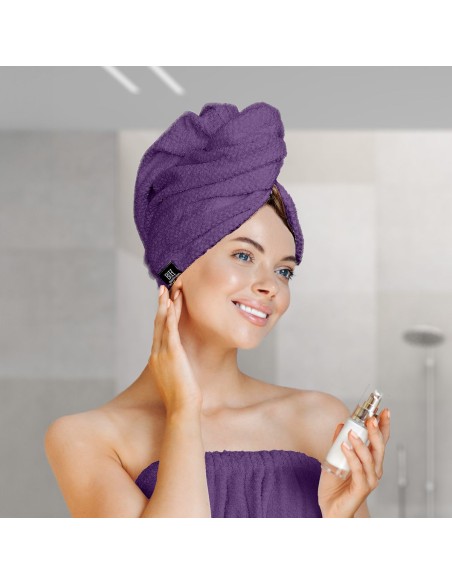 Beauty Home Πετσέτα μαλλιών Turban Art 3408 Μωβ