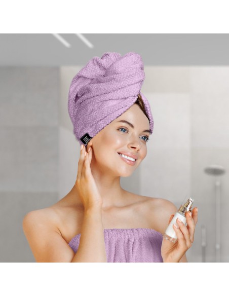 Beauty Home Πετσέτα μαλλιών Turban Art 3409 Λιλά