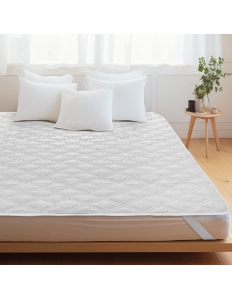 Beauty Home Καπιτονέ-Αδιάβροχο προστατευτικό στρώματος Art 4600 Λευκό