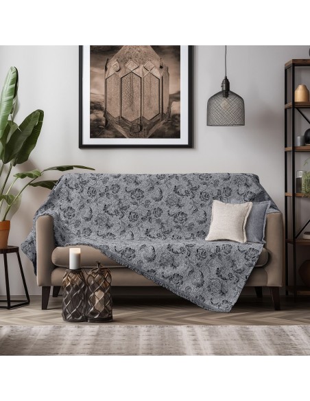 Beauty Home Ριχτάρια σετ 3τμχ Art 8627 (180x170+180x250+180x300) Σκούρο Γκρι
