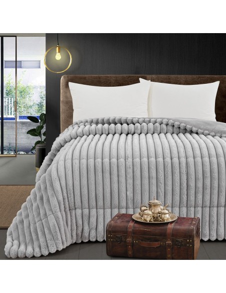 Beauty Home Κουβερτοπάπλωμα υπέρδιπλο Art 12522 220x240 Γκρι