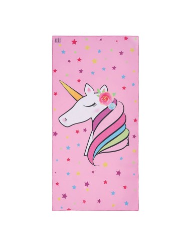 Beauty Home Πετσέτα θαλάσσης διπλής όψης παιδική Microfiber Αrt 2266 Ροζ