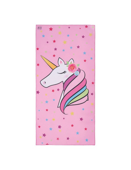 Beauty Home Πετσέτα θαλάσσης διπλής όψης παιδική Microfiber Αrt 2266 Ροζ