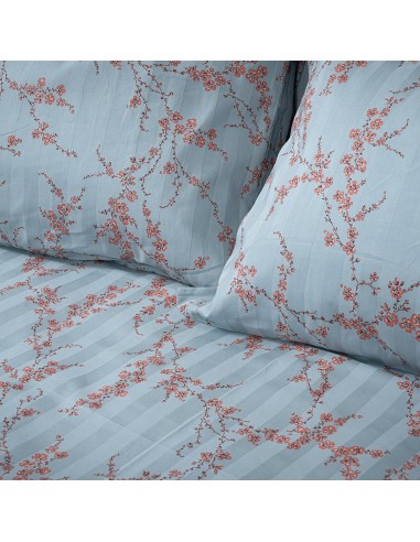 Beauty Home Σετ σεντόνια υπέρδιπλα Art 12211 Emerald 100% Βαμβακοσατέν 300tc 240x270 Σιέλ