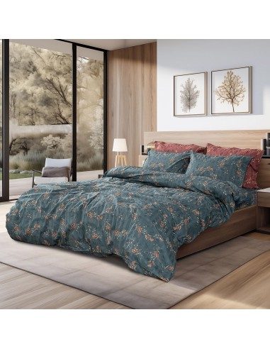 Beauty Home Σετ πάπλωμα υπέρδιπλο Art 12217 Gemini 100% Βαμβακοσατέν 300tc 220x240 Κυπαρισσί