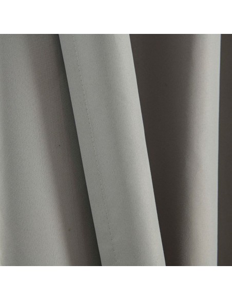 Beauty Home Κουρτίνα Full Blackout σκίασης με 8 κρίκους Soft Art 8391 Grey-11 140x270 Γκρι