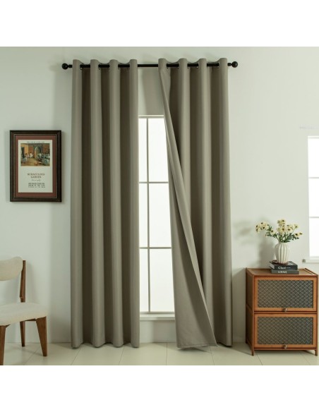 Beauty Home Κουρτίνα Full Blackout σκίασης με 8 κρίκους Soft Art 8391 Light Beige-C3 140x270 Μπεζ