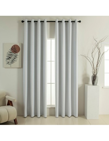 Beauty Home Κουρτίνα Full Blackout σκίασης με 8 κρίκους Soft Art 8391 Ice-Ecru 140x270 Πάγου
