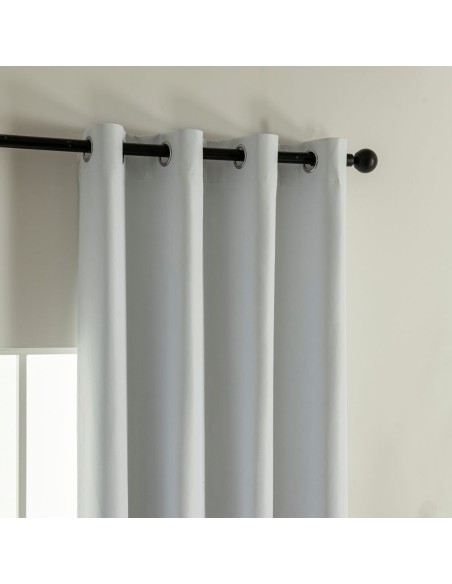 Beauty Home Κουρτίνα Full Blackout σκίασης με 8 κρίκους Soft Art 8391 Ice-Ecru 140x270 Πάγου