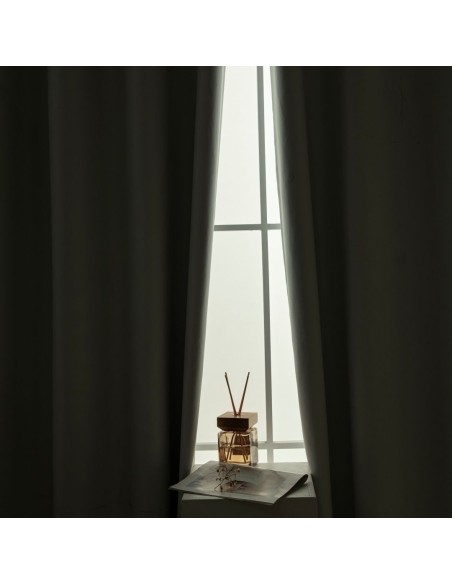 Beauty Home Κουρτίνα Full Blackout σκίασης με 8 κρίκους Soft Art 8391 Ice-Ecru 140x270 Πάγου