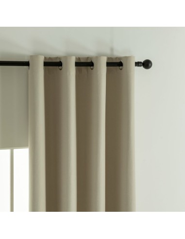 Beauty Home Κουρτίνα Full Blackout σκίασης με 8 κρίκους Soft Art 8391 Beige 140x270 Άμμου