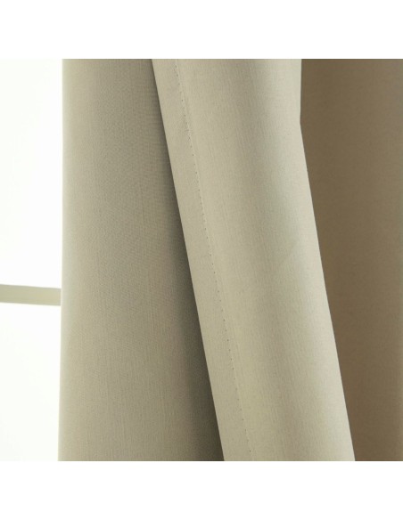 Beauty Home Κουρτίνα Full Blackout σκίασης με 8 κρίκους Soft Art 8391 Beige 140x270 Άμμου