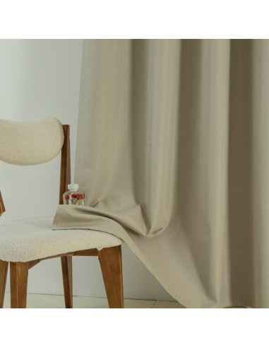 Beauty Home Κουρτίνα Full Blackout σκίασης με 8 κρίκους Soft Art 8391 Beige 140x270 Άμμου