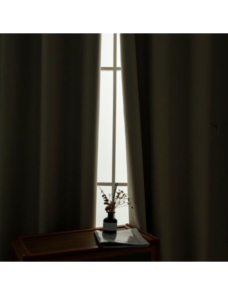 Beauty Home Κουρτίνα Full Blackout σκίασης με 8 κρίκους Soft Art 8391 Beige 140x270 Άμμου