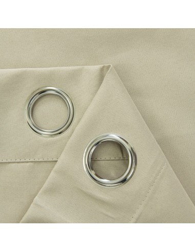 Beauty Home Κουρτίνα Full Blackout σκίασης με 8 κρίκους Soft Art 8391 Beige 140x270 Άμμου