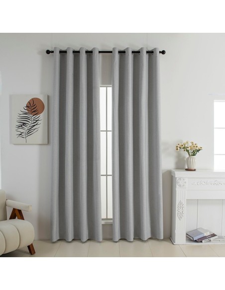 Beauty Home Κουρτίνα Full Blackout σκίασης με 8 κρίκους Elite Art 8392 Light Grey-Νο3 140x270 Ασημί