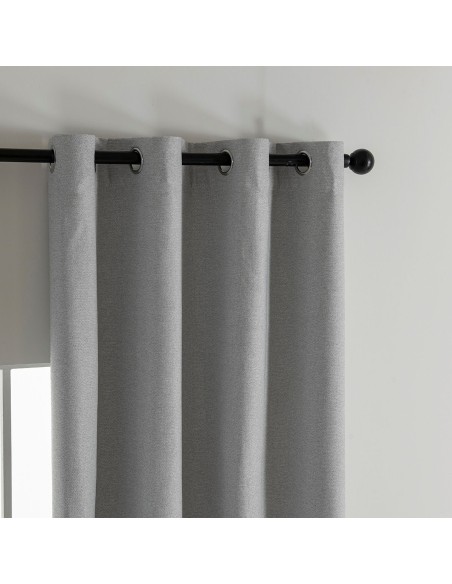 Beauty Home Κουρτίνα Full Blackout σκίασης με 8 κρίκους Elite Art 8392 Light Grey-Νο3 140x270 Ασημί